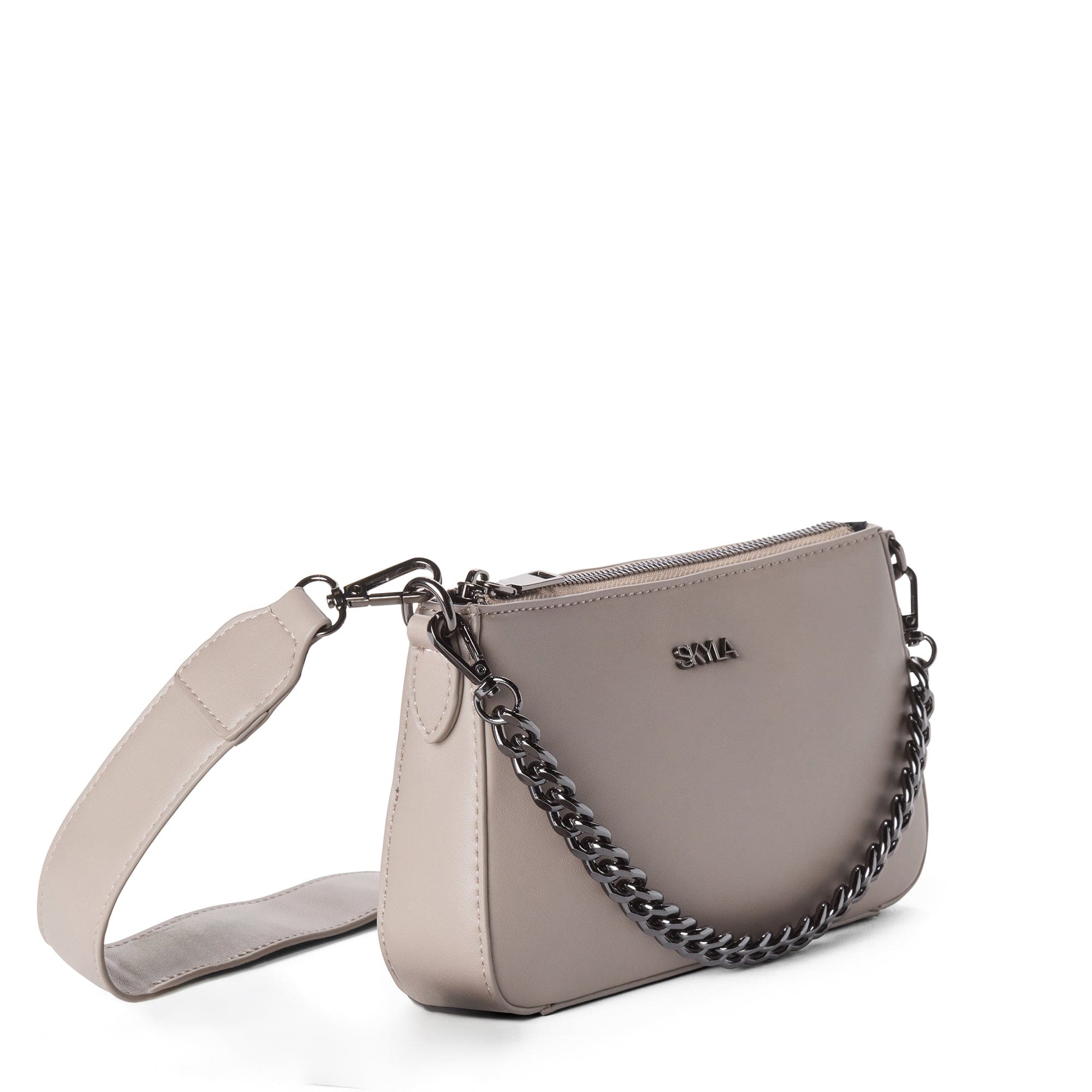 Jordan Vegan Leather Crossbody Bag for Women | Stone Grey Shoulder Purse | Fashionable & Lightweight | Perfect for Work, Travel & Daily Use