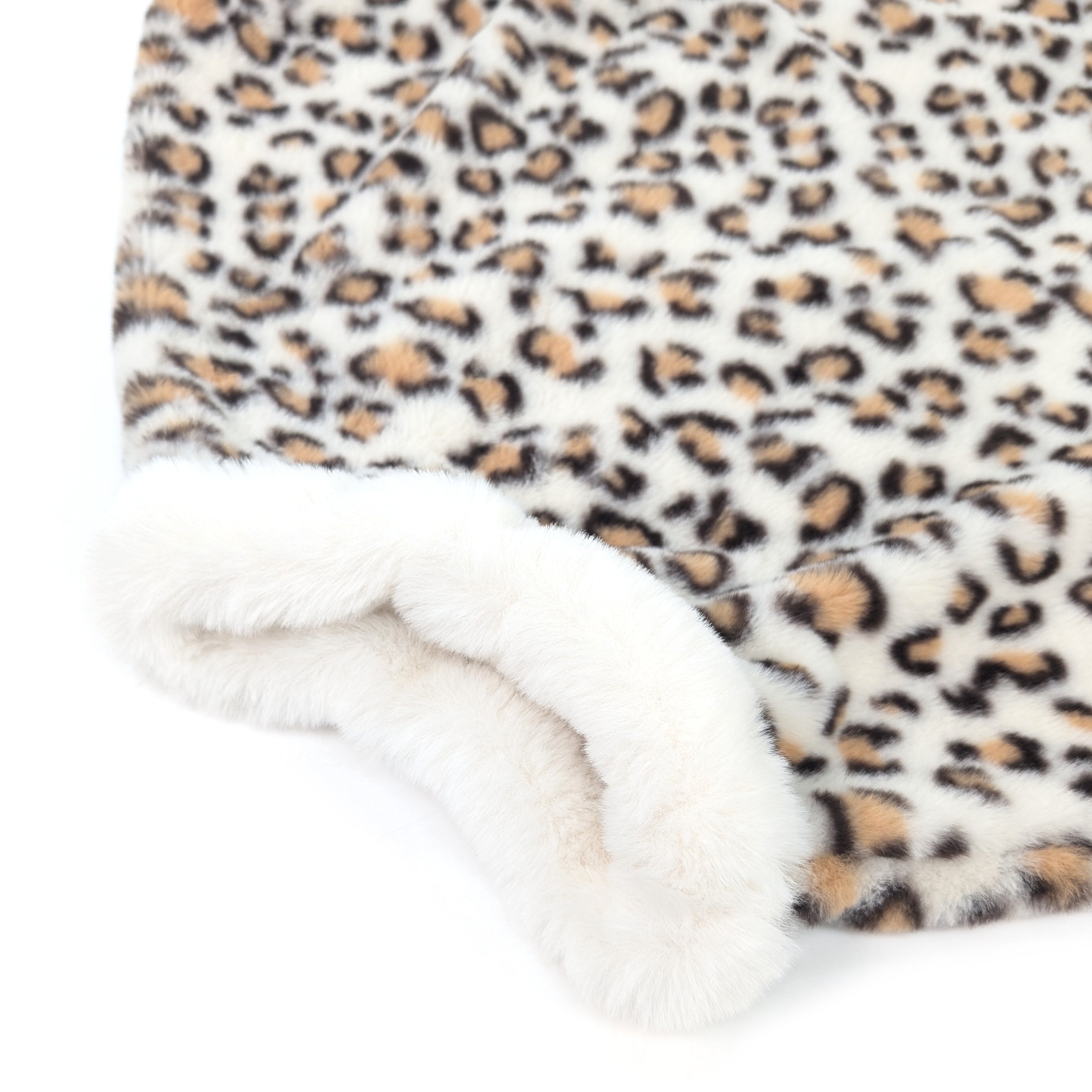 Kids Faux Fur Poncho - Soft White Animal Print Winter Cape for Girls & Boys | Cozy Outerwear for Playdates, Holidays & Photo Shoots