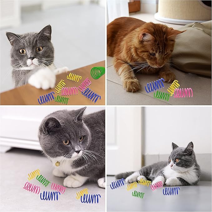 34 Pack Interactive Cat Toys for Indoor Cats - Spring Toys, Mouse, Catnip Ropes, Balls & Bells - Fun Playtime for Kittens & Adult Cats - Perfect for Exercise, Bonding & Stress Relief