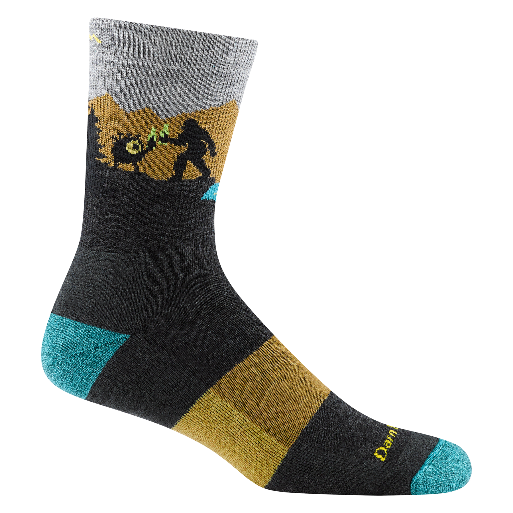 Darn Tough 5014 Micro Crew Cushion Socks for Men - Midweight Hiking & Outdoor Socks - All-Season Comfort for Walking, Running & Daily Wear