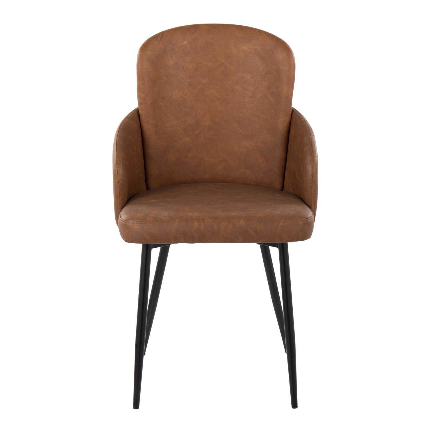 LumiSource Dahlia Upholstered Dining Chairs Set of 2 - Modern Kitchen Chairs for Dining Table | Perfect for Small Spaces, Breakfast Nooks & Contemporary Dining Rooms