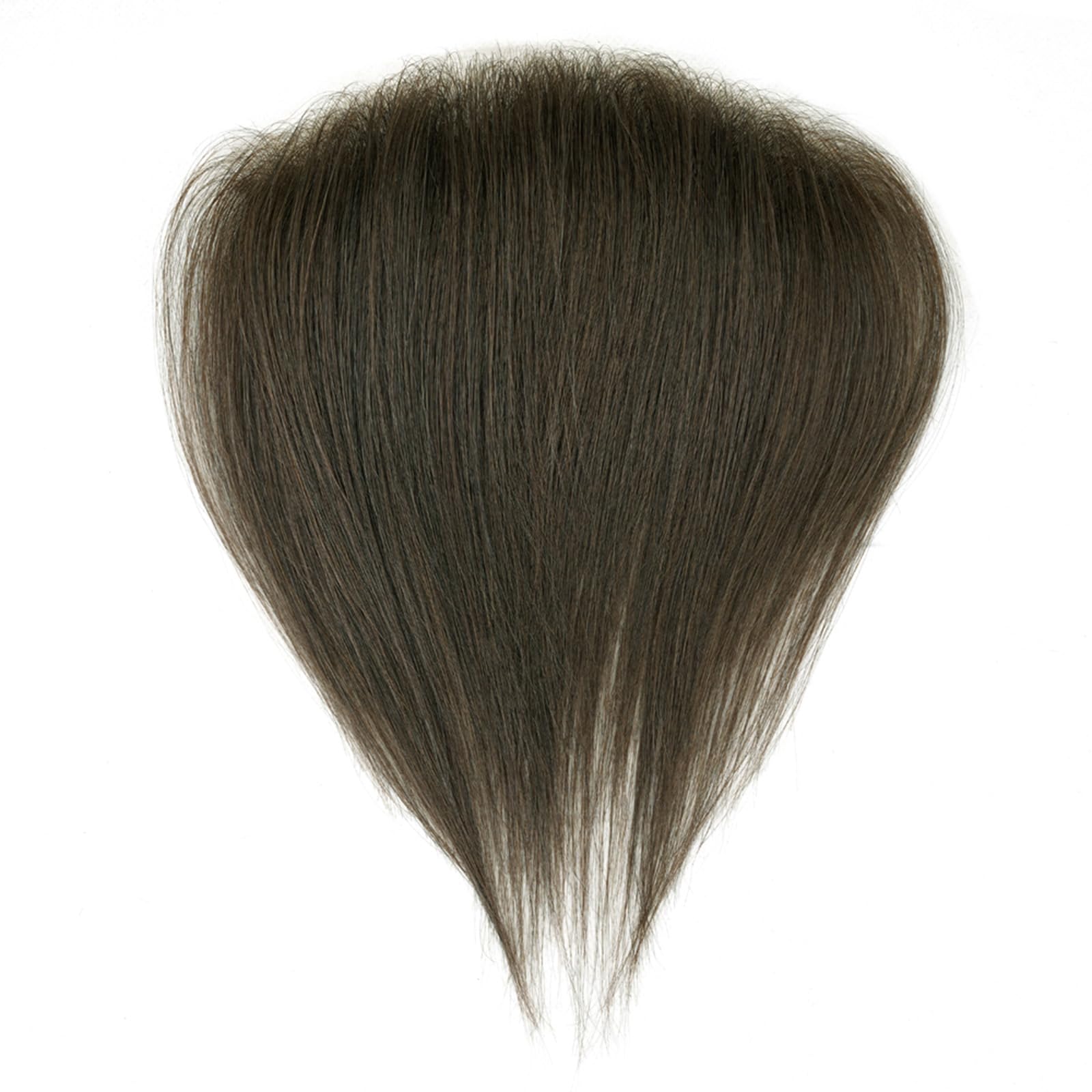 Lordhair Men's Toupee - V-Shape Natural Hairline Human Hair System (6x1.5 Inch, Medium Dark Brown #4) | Realistic Hair Replacement for Thinning Hair & Baldness | Perfect for Daily Wear, Work & Social Events