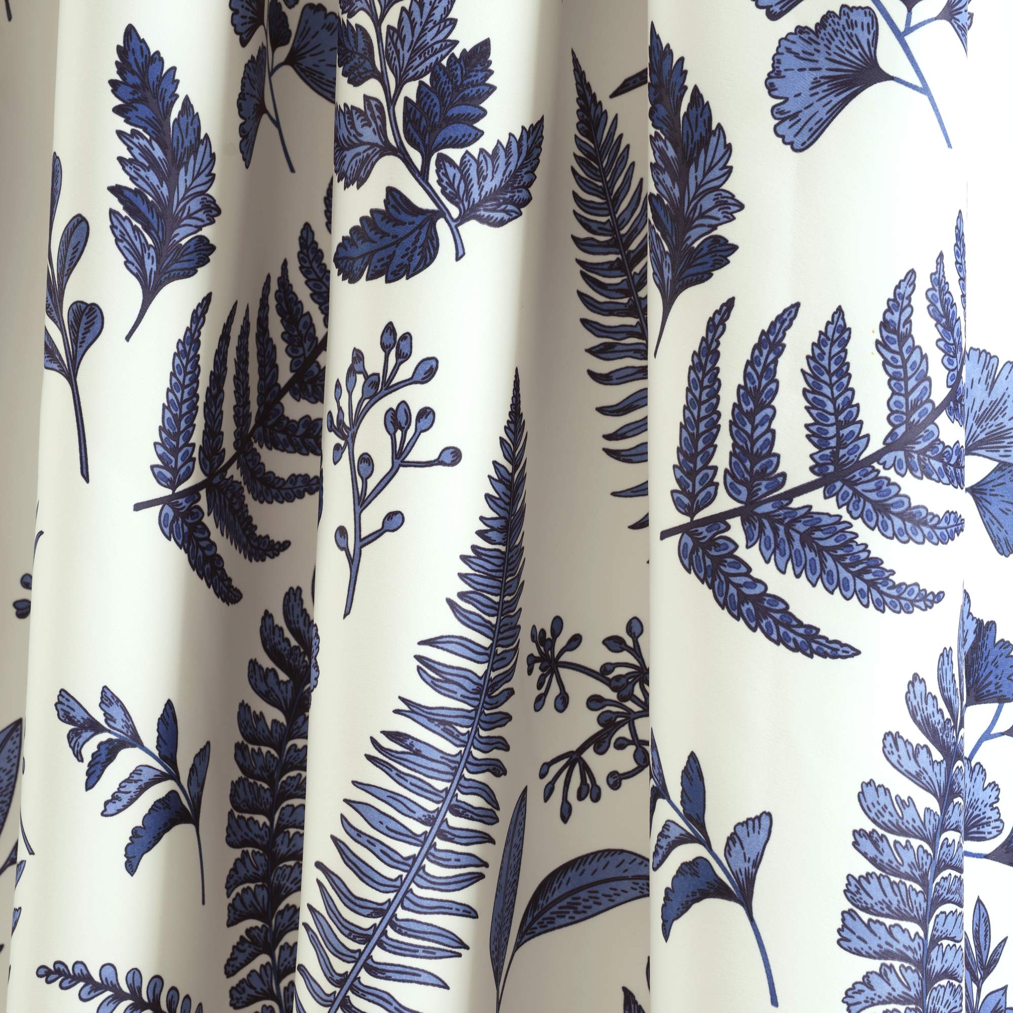 Lush Decor Navy Blue and White Blackout Curtains Set for Bedroom - 95 x 52 Inch Thermal Insulated Window Drapes with Grommets - Perfect for Nursery, Living Room & Home Theater Light Blocking
