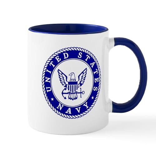 White/Navy Inside - US Navy Mugs