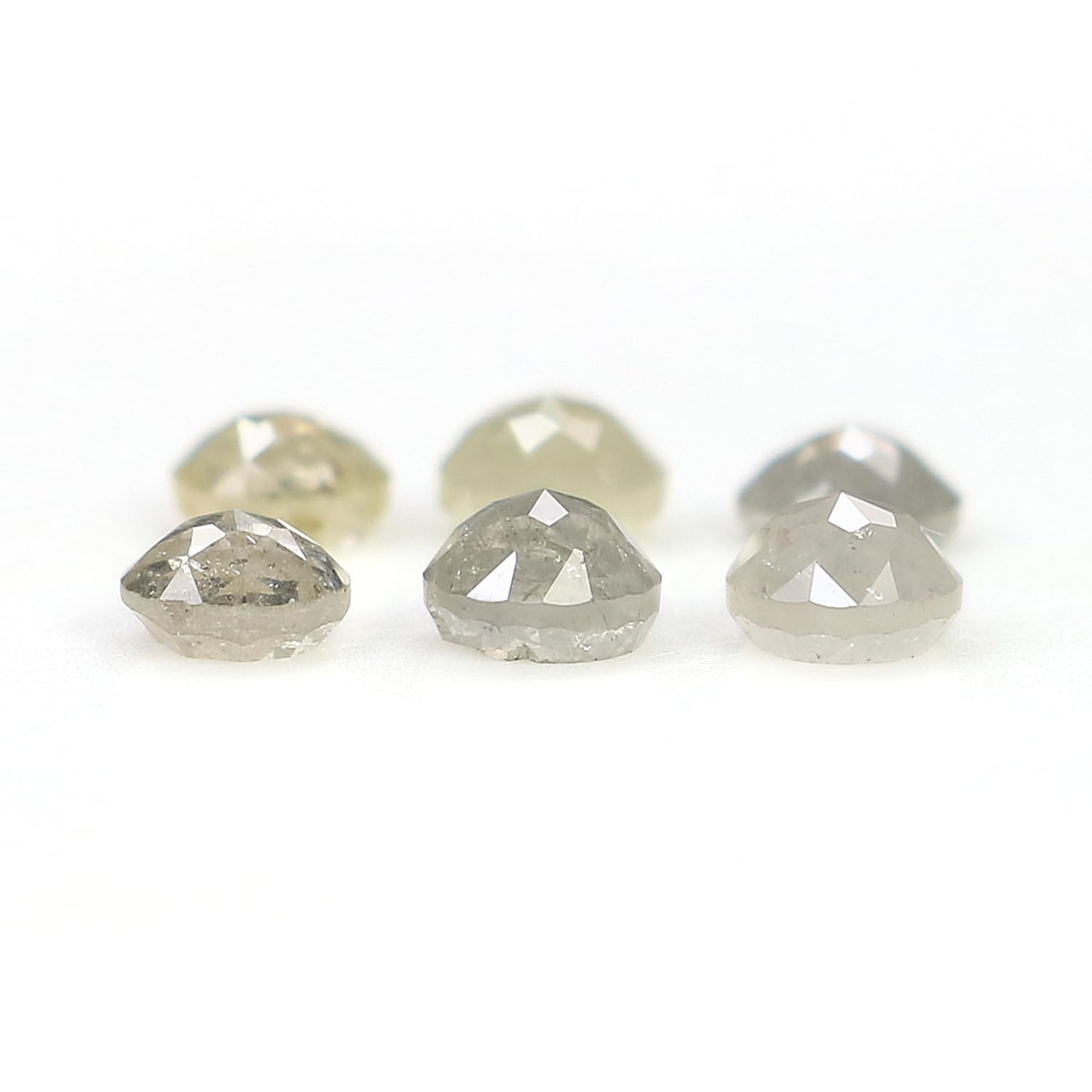 1.42 CT Natural Loose Round Rose Cut Grey Diamond - 3.50 MM GIA Certified Loose Diamond for Engagement Rings & Jewelry Making (LQ1701)