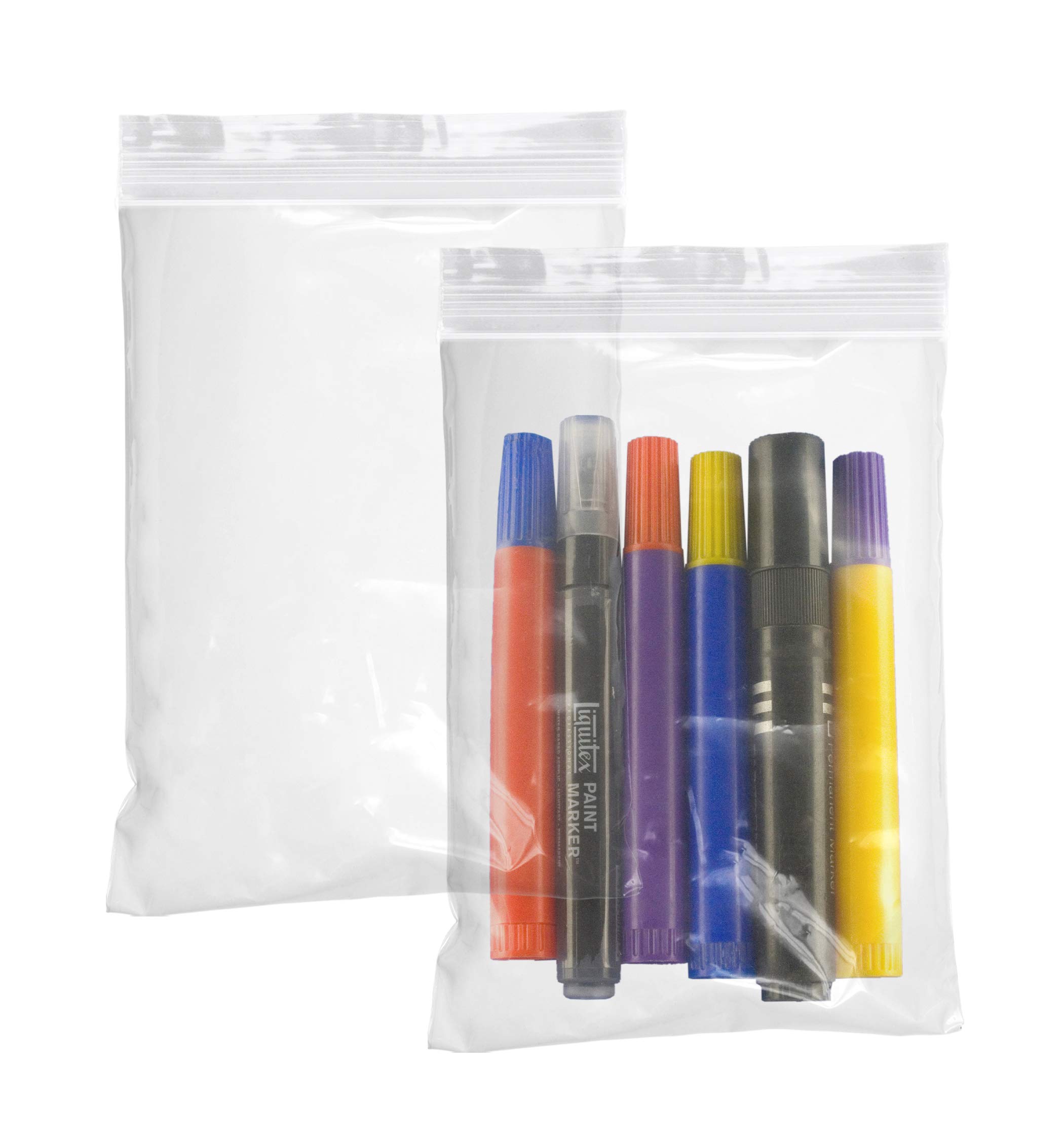 1000 Pack 6x8 Inch Clear Reclosable Zipper Bags - 2 Mil Thick Waterproof Plastic Storage Bags with Secure Zip Closure for Jewelry, Crafts, Beads & Small Parts - Perfect for Organizing, Packaging & Industrial Use