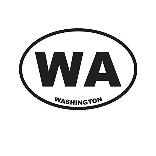EW Designs Washington State Oval Vinyl Sticker - 5