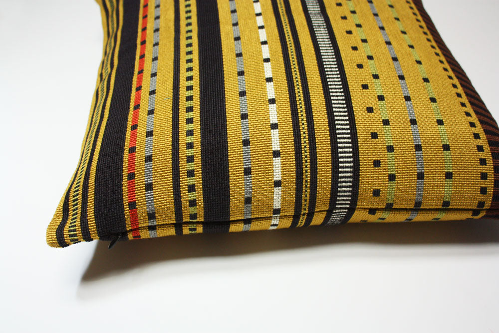 Maharam Paul Smith Point Gold and Black Decorative Throw Pillow - Luxury Home Decor for Living Room, Bedroom & Sofa