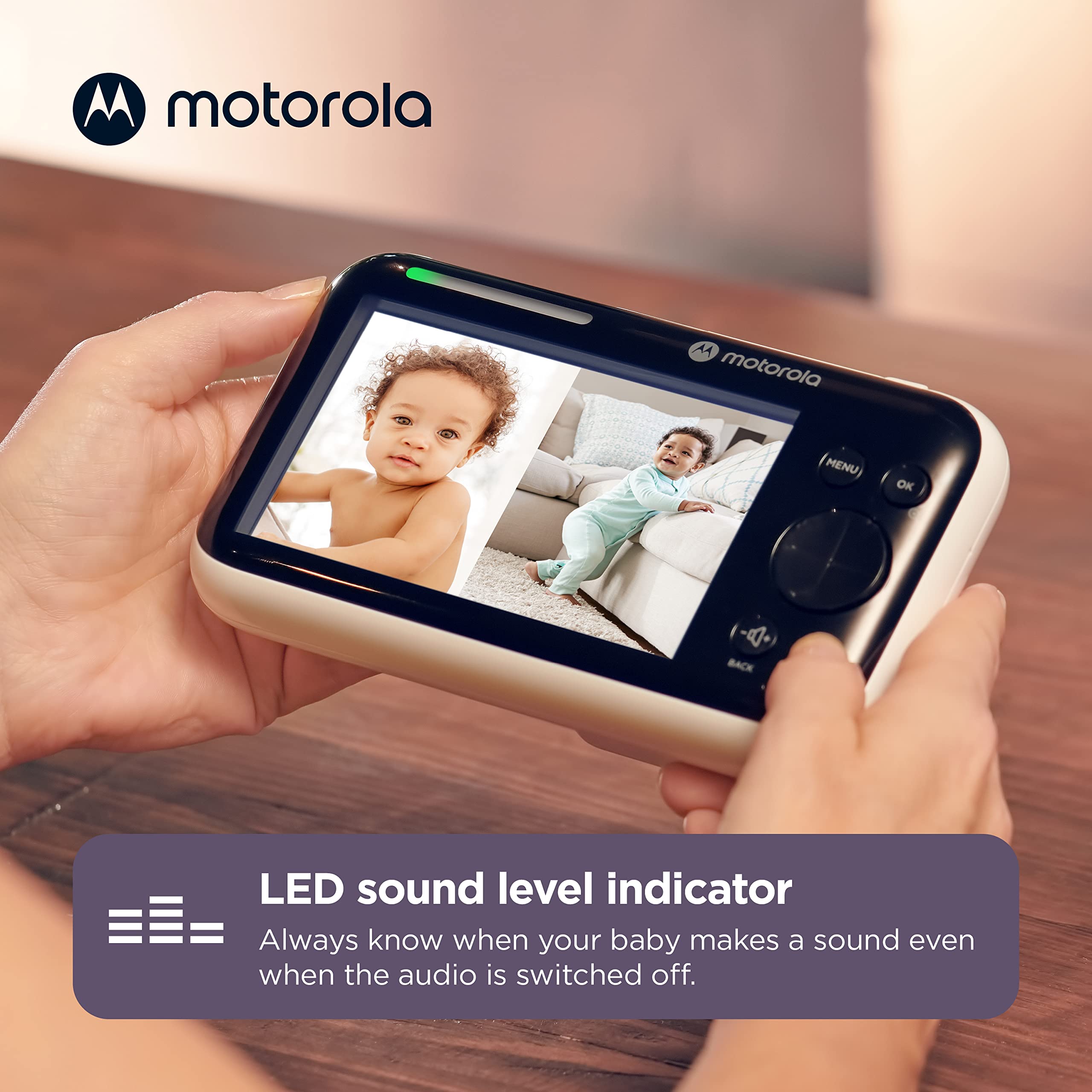 Motorola PIP1510 WiFi Video Baby Monitor with HD Camera, Night Vision & Two-Way Audio - Perfect for Nursery, Toddler Room & Travel Use