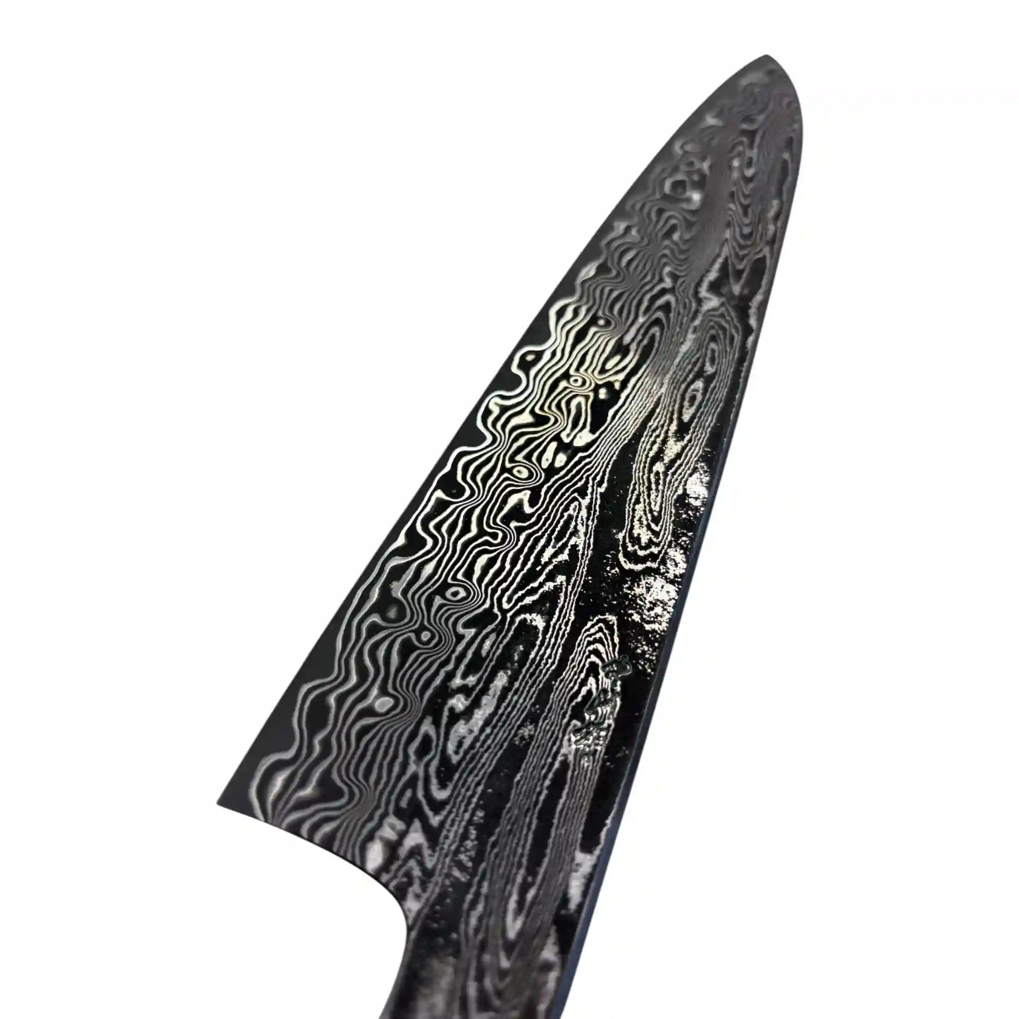 Premium Nakagawa SPG STRIX Damascus Kurozome Gyuto 210mm Japanese Chef Knife - Handcrafted High-Carbon Steel Blade for Professional Cooking & Sushi Preparation
