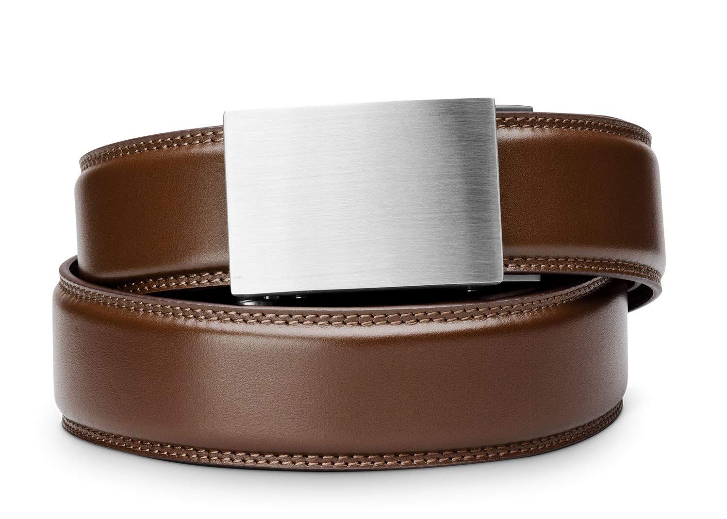 KORE Men's 2-Pack Full-Grain Leather Dress Belts with Adjustable Buckle | Formal & Casual Wear | Office, Wedding & Everyday Use