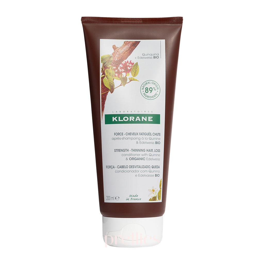 KLORANE Strengthening Conditioner with Quinine & B Vitamins for Thinning Hair - 200ml | Revitalizes & Adds Volume for Healthier Looking Hair - Perfect for Daily Use & Hair Growth Care