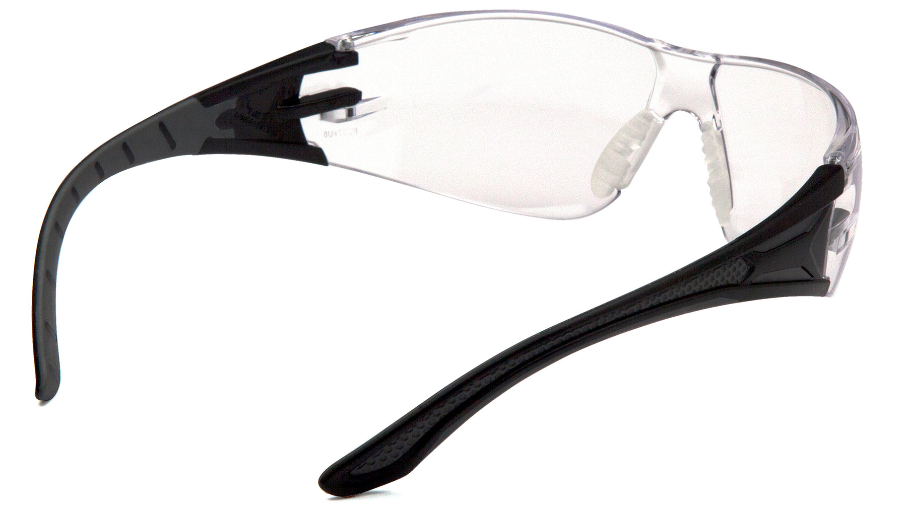 Pyramex Endeavor Plus Frameless Safety Glasses - Clear Anti-Fog Lens with Black/Gray Frame - ANSI Z87.1 Certified for Construction, Woodworking & DIY Projects