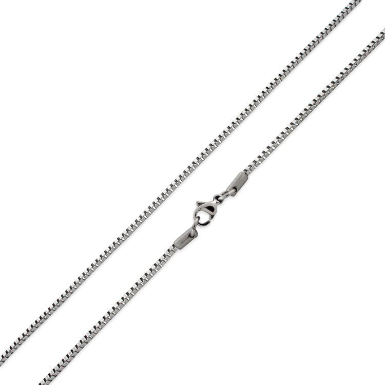 1.9mm Stainless Steel Box Chain Necklace for Men & Women - Durable & Hypoallergenic Jewelry for Everyday Wear, Gifts & Special Occasions
