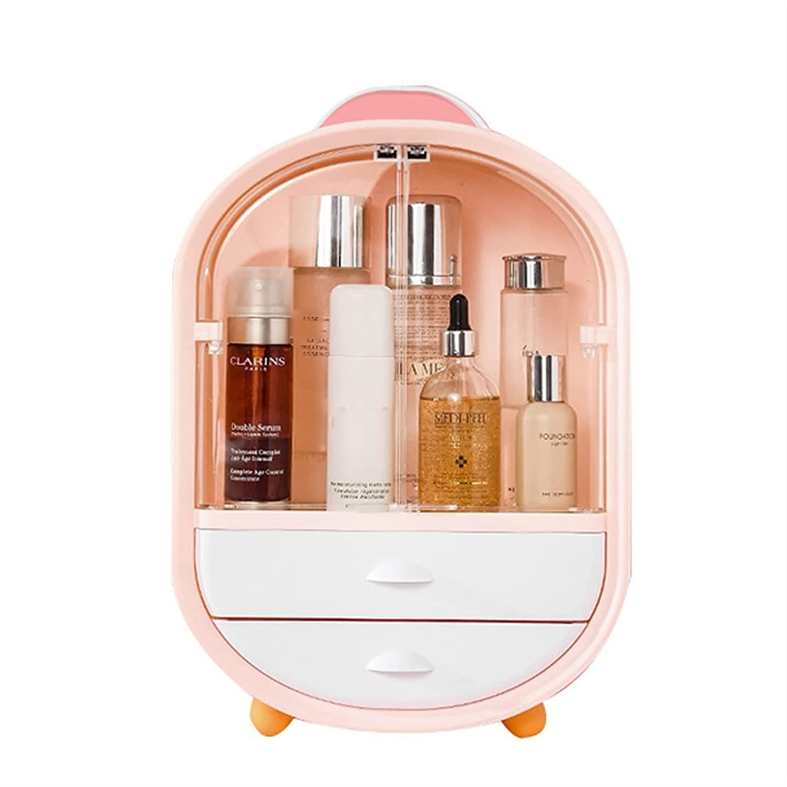 Waterproof & Dustproof Makeup Organizer Box with Lid - Large Cosmetic Storage Case for Makeup Brushes, Skincare & Beauty Products - Perfect for Bathroom Vanity, Dresser, Bedroom Countertop Organization