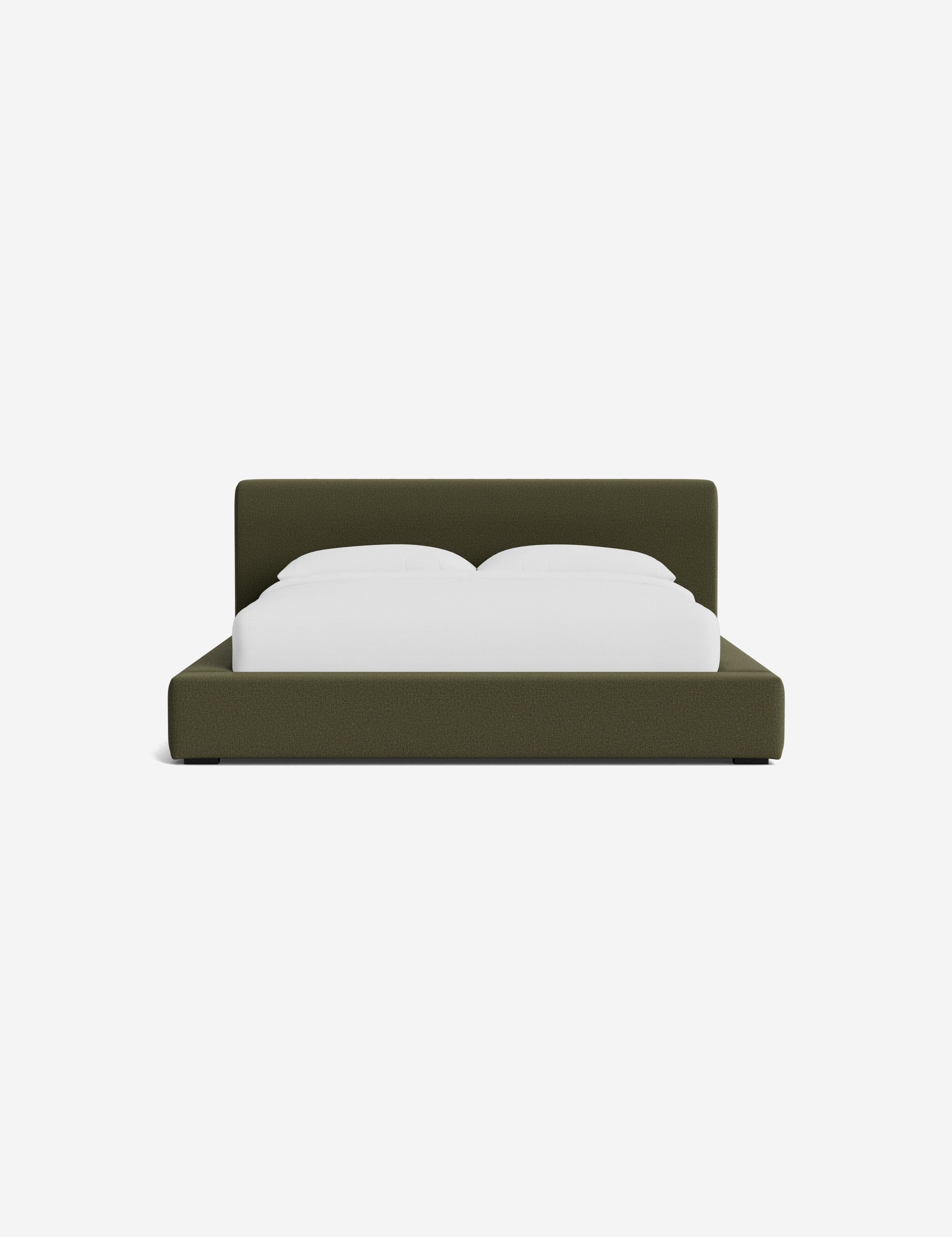 Clayton Platform Bed Frame - Queen Size, Modern Minimalist Wooden Bed with Sturdy Slat Support - Perfect for Bedroom, Guest Room, or Studio Apartment