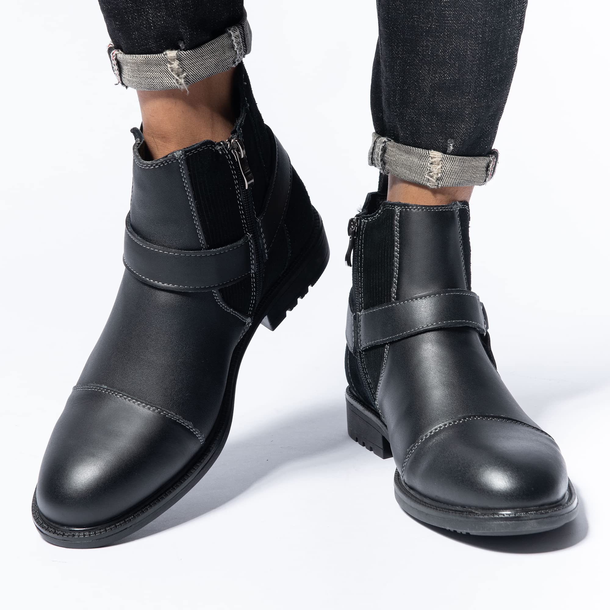 Arkbird Men's Chelsea Ankle Boots - Genuine Leather Oxford Dress Shoes for Casual & Formal Wear | Perfect for Office, Wedding & Everyday Outfits