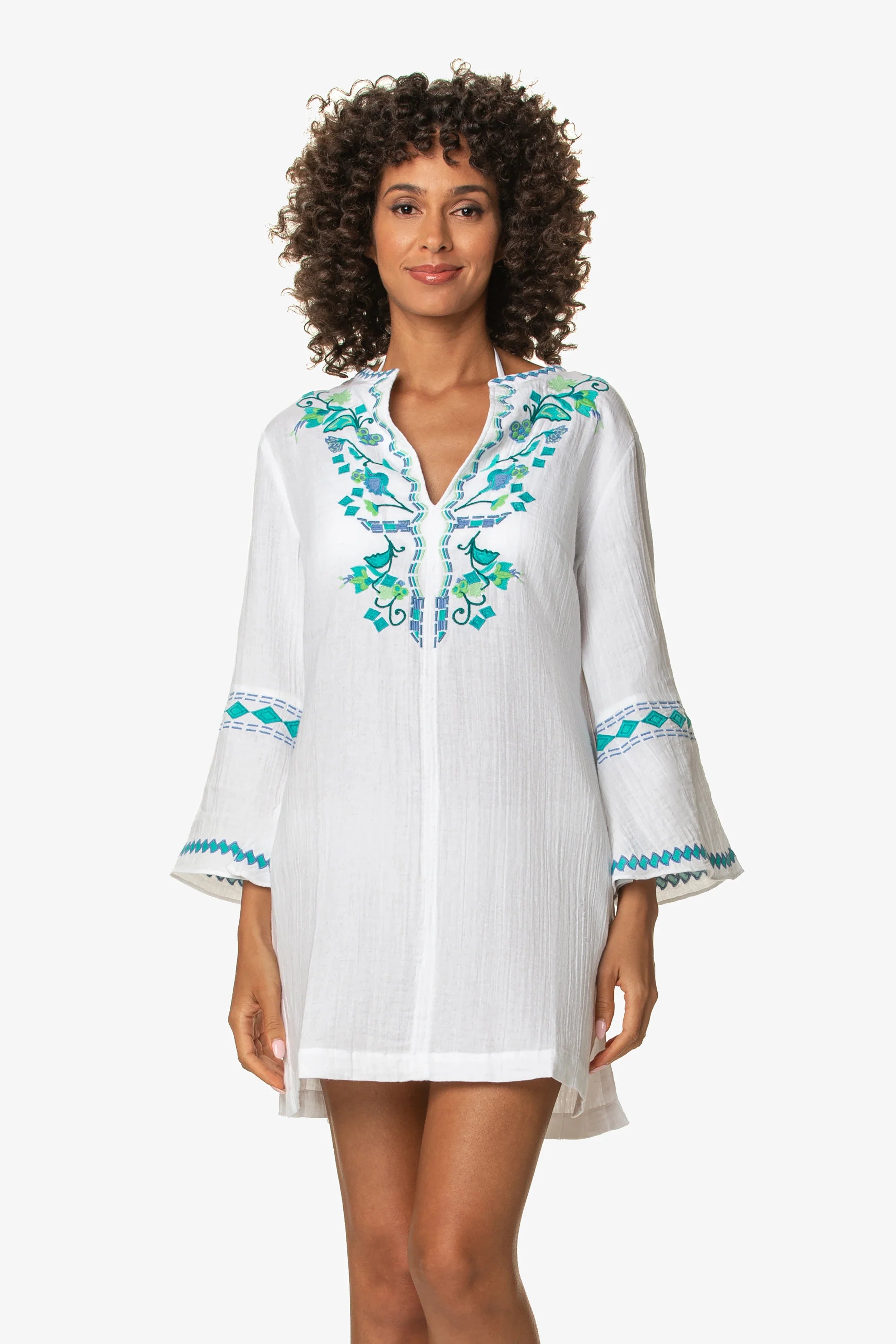 Sophia Tunic Top - Seafoam Aqua Color Women's Casual Blouse | Perfect for Work, Date Night & Summer Outfits