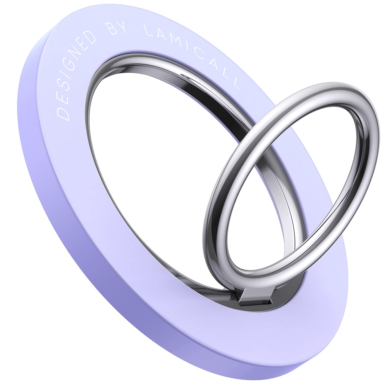 Lamicall Magnetic Phone Ring Holder for Magsafe - Wireless Charger Compatible Phone Grip Stand for iPhone & Android (Violet) - Perfect for Hands-Free Viewing, Secure Grip & Magsafe Accessories