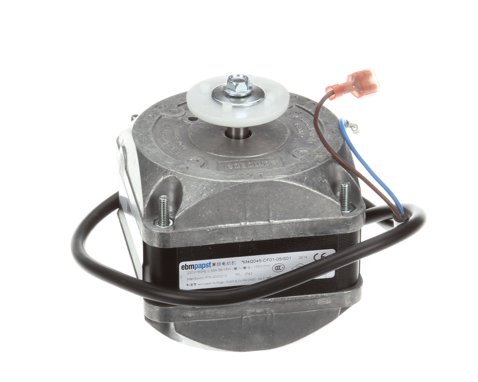 Manitowoc Ice 2000219 Fan Motor - 16W 230V Replacement Part for Commercial Ice Machines | Perfect for Restaurants, Bars, and Food Service Businesses