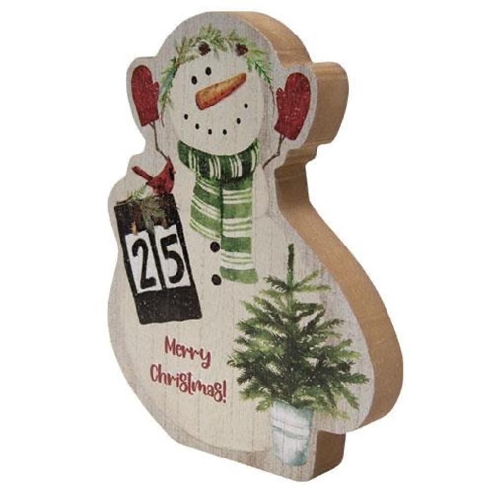 Festive Chunky Snowman Christmas Decor - Holiday Home & Office Decoration for Winter & Christmas Season