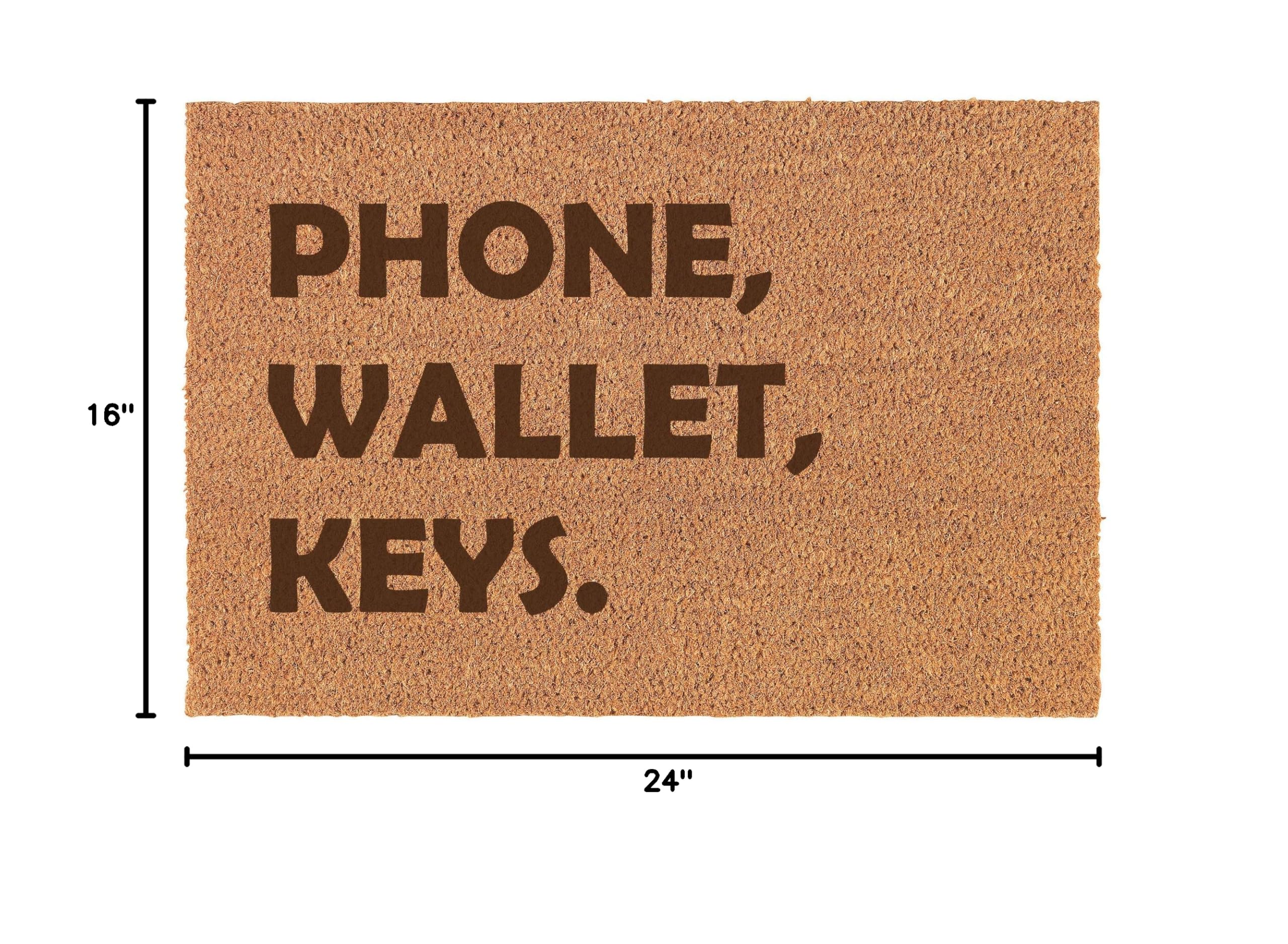 Natural Coir Door Mat for Entryway - Non-Slip, Durable Welcome Mat for Home & Office - Perfect for Holding Phones, Wallets & Keys - Ideal for Front Door, Porch, and Mudroom Use