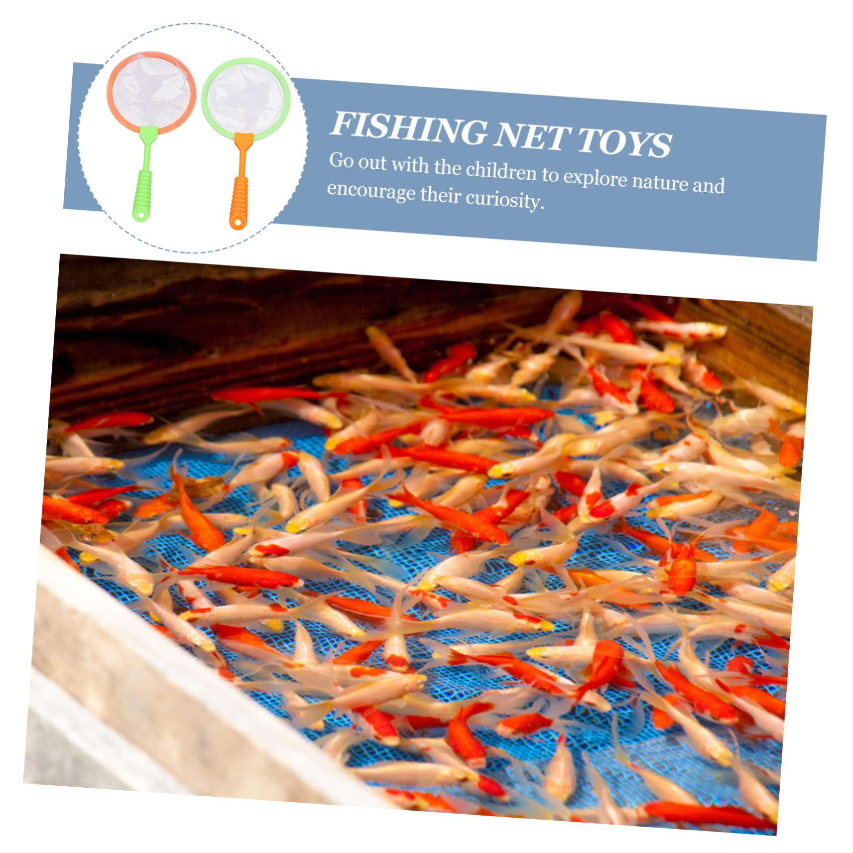 HEMOTON 40-Piece Kids Fishing Net Set - Durable Plastic Outdoor Play Toys for Children, Beach & Pool Water Games, Backyard Activities, Garden Bug Catching