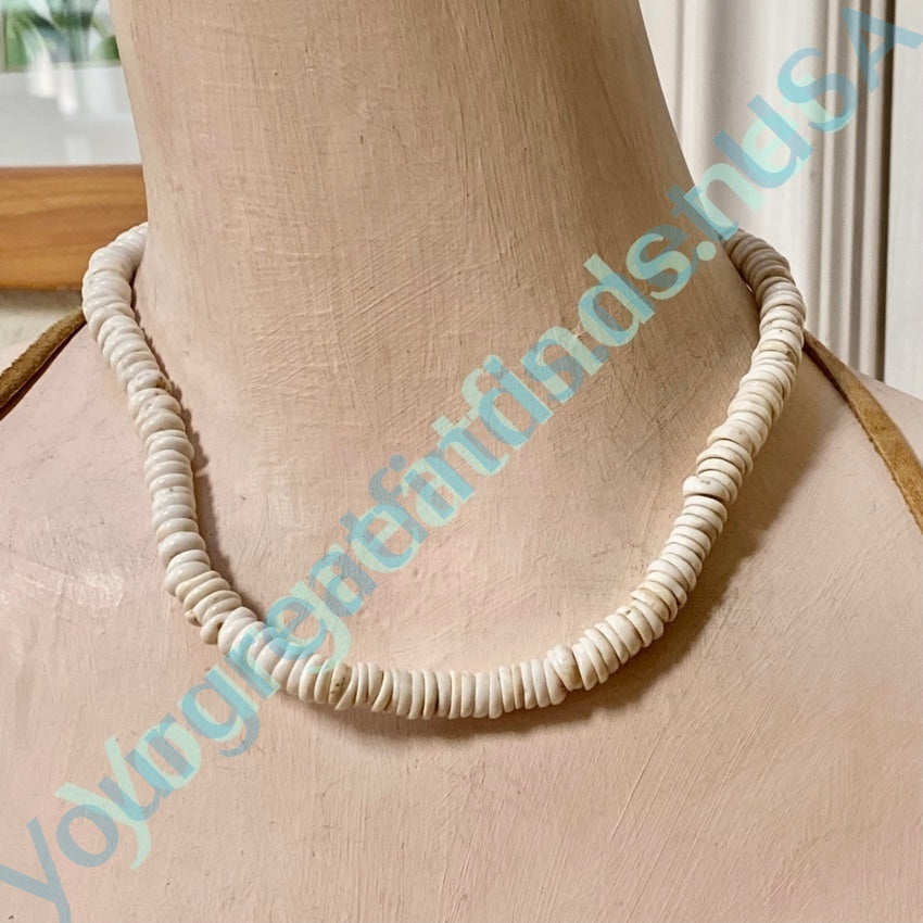 Vintage Natural Hawaiian Puka Shell Necklace - Authentic 1970s Beach Jewelry for Men & Women | Perfect for Summer, Boho Fashion & Beach Vacations