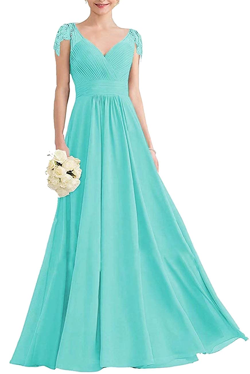 Elegant JAEDEN Long Chiffon Bridesmaid Dress with Cap Sleeves - Perfect for Wedding Party, Prom & Formal Events