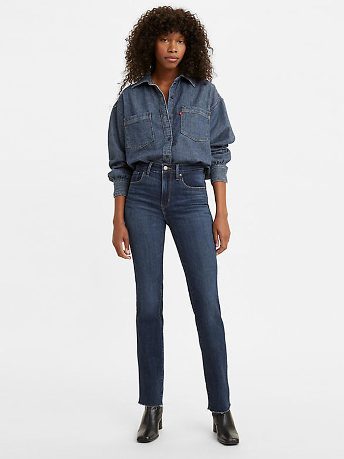 Levi's 724 High Rise Slim Straight Crop Jeans for Women - Chelsea Hour Fit | Perfect for Casual Wear, Office Outfits & Weekend Style