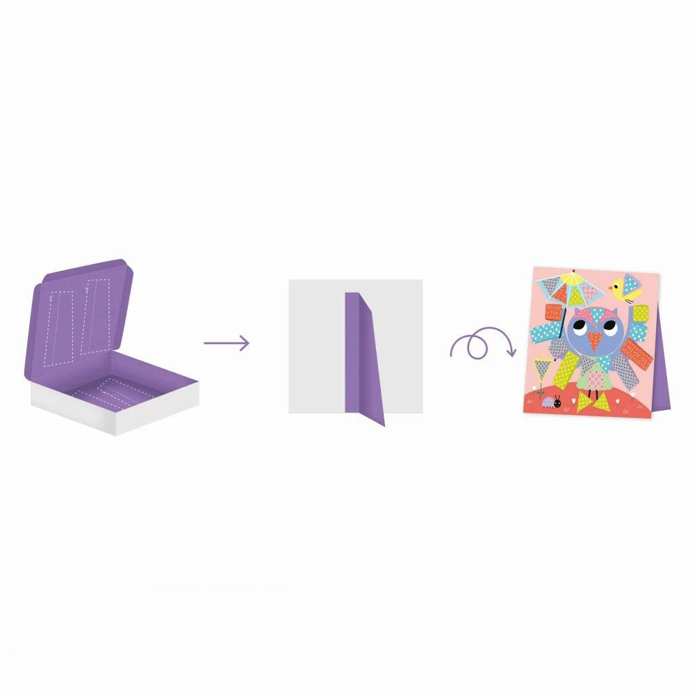 Janod Kids Craft Kit for Ages 4+ - Cutting & Sticking Activity Set for Preschoolers - Perfect for Early Learning, Fine Motor Skills Development & Creative Play at Home or School