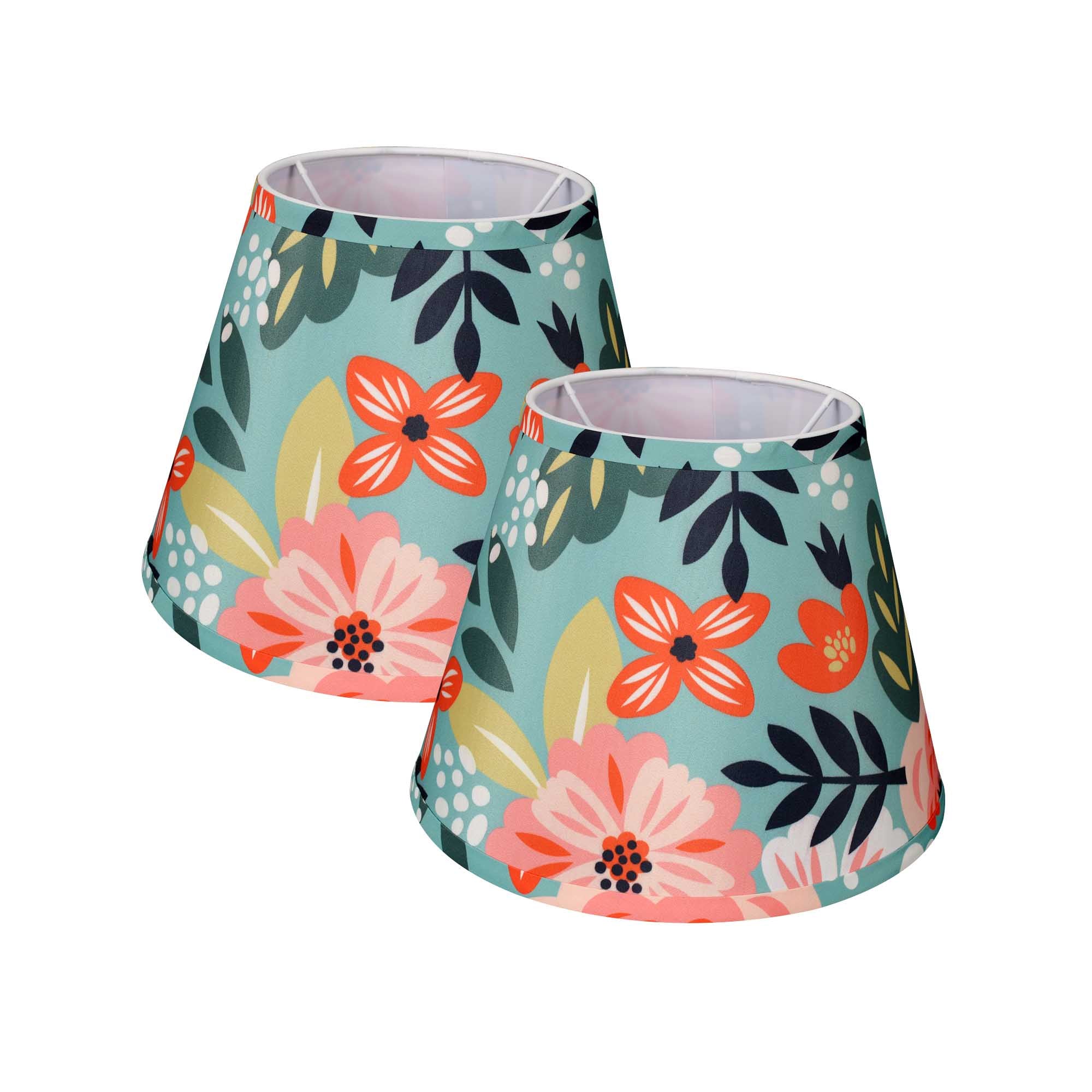 Empire Style Round Lamp Shade Set of 2 - 6x10x7.5 Inches - Carro Home Collection Limited Edition - Perfect for Bedroom, Living Room & Dining Room Lighting Decor