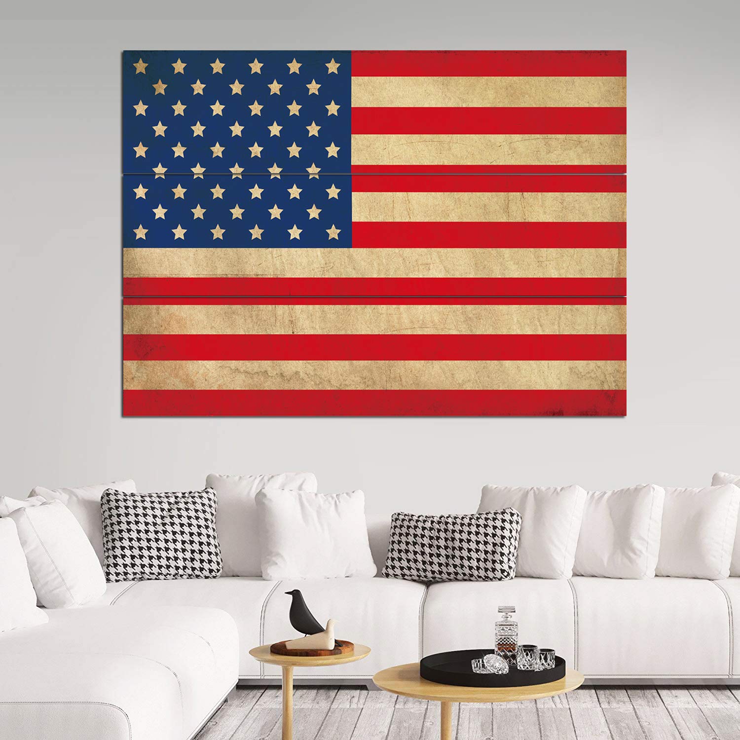 American Flag 3-Panel Room Divider - 6 Feet Tall Patriotic Folding Privacy Screen | Perfect for Home, Office & Events Decor