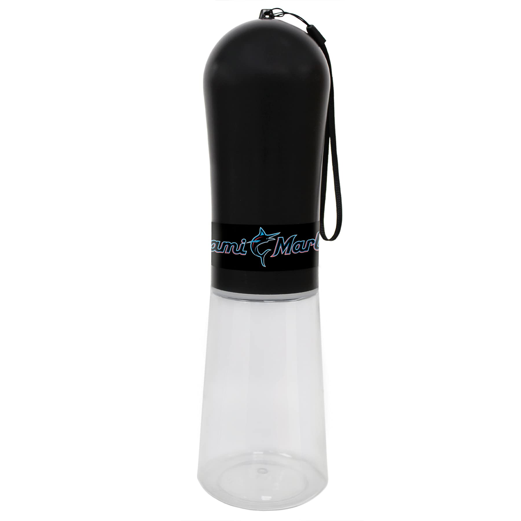 MLB Miami Marlins Pet Water Bottle - 13.5oz Portable Dog & Cat Water Dispenser with 2 Carbon Filters | Travel-Friendly Pet Hydration Solution for Baseball Fans, Outdoor Adventures & Daily Walks
