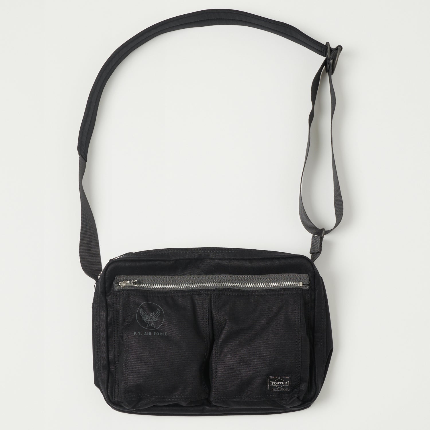 Porter Yoshida & Co. Flying Ace Shoulder Bag - Stylish Durable Black Crossbody Bag for Men & Women | Perfect for Travel, Work & Everyday Use