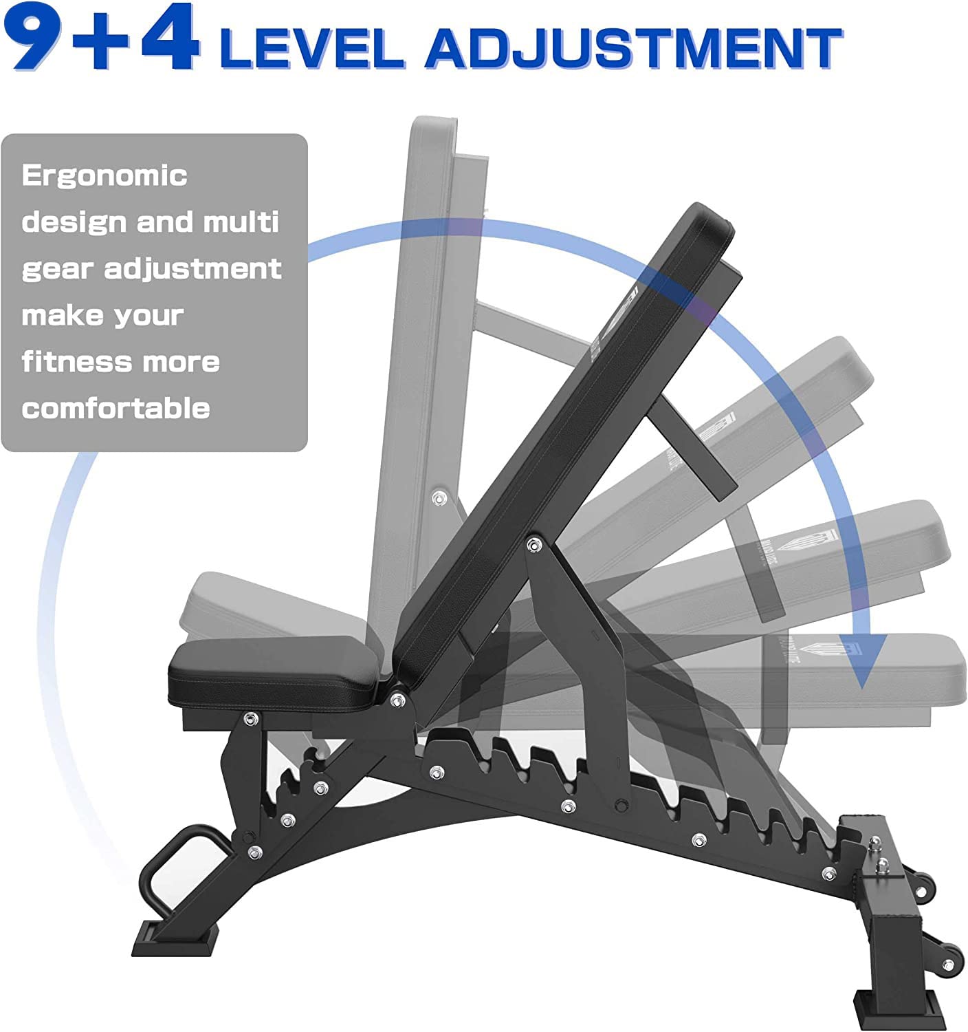 Major Fitness Adjustable Weight Bench - 32-Position Strength Training Bench for Bench Press, Weight Lifting & Home Gym Workouts | Perfect for Garage Gyms & Full-Body Training
