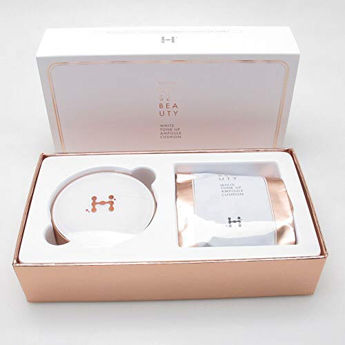 Rose Beauty White Tone-Up Ampoule Cushion - Brightening BB Cream with SPF for Flawless Glow | Perfect for Daily Makeup & Skin Protection