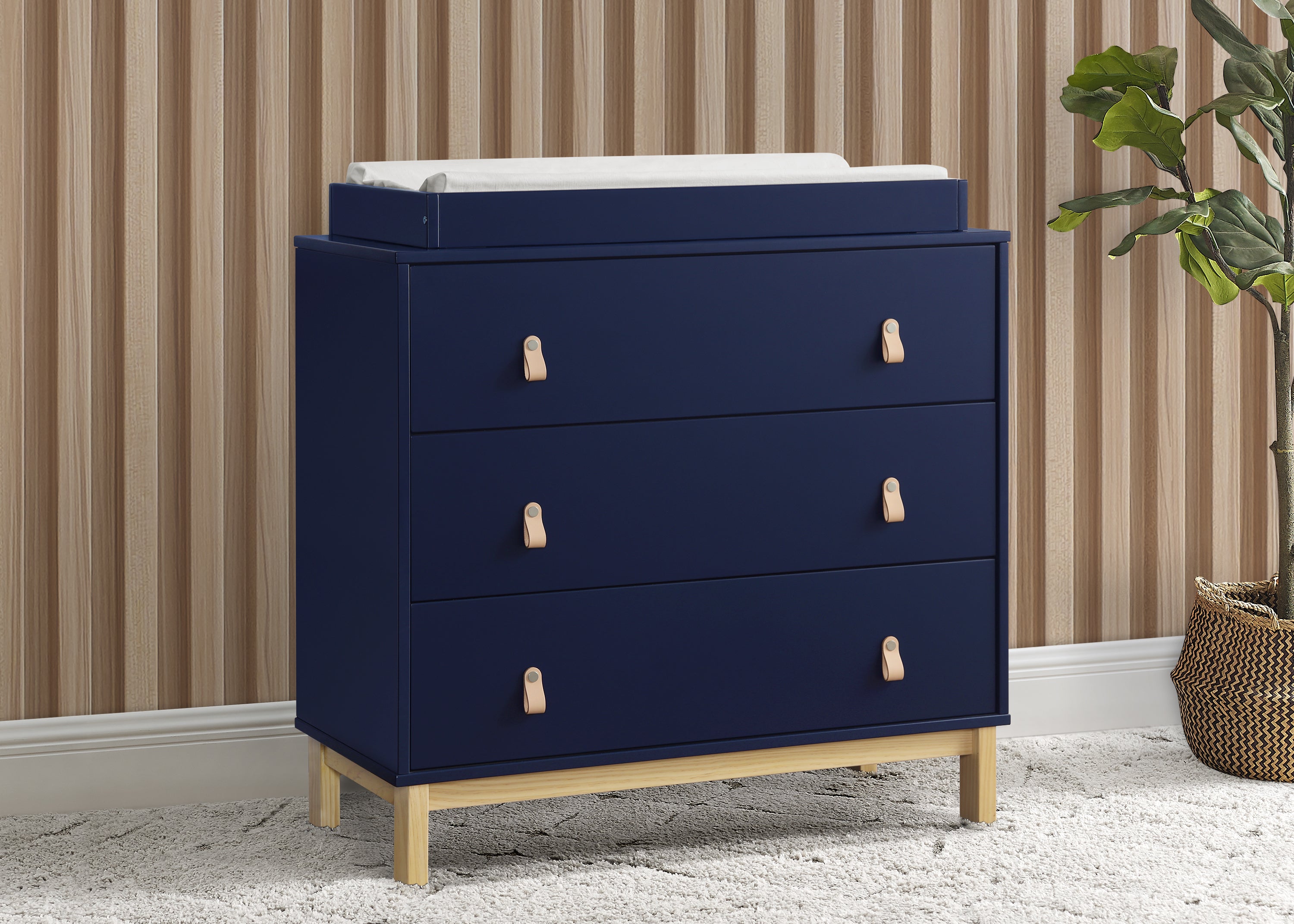 BabyGap Legacy 3-Drawer Nursery Dresser with Leather Pulls - Perfect for Baby Clothes Storage & Nursery Organization