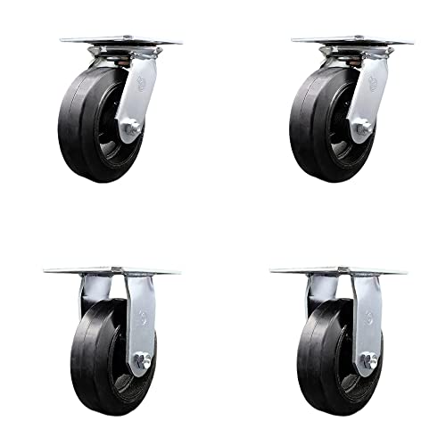 2 Swivel - 2 Rigid