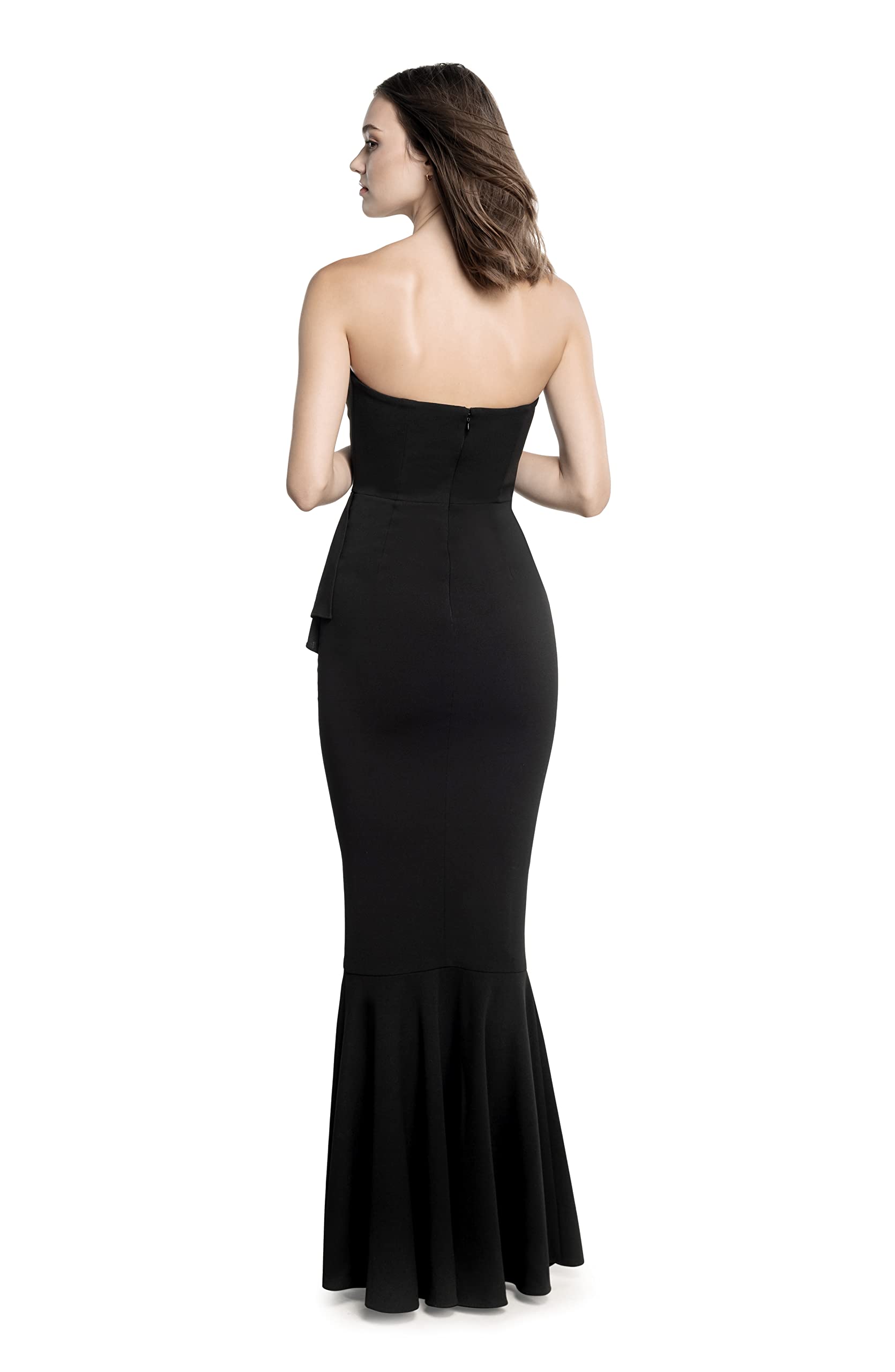 Dress the Population Women's Paris Bodycon Maxi Dress - Elegant Slim Fit Long Formal Gown for Evening Parties, Weddings & Special Occasions