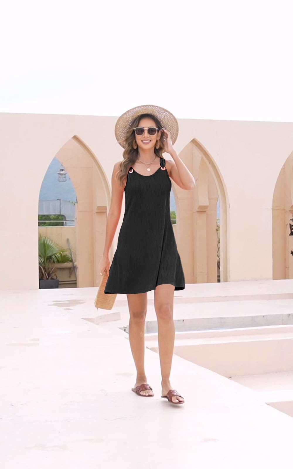2025 Women's Summer Dresses - Sleeveless Sundresses, Beach Cover Ups & Casual Loose Tank Sun Dresses | Perfect for Beach Vacations, Pool Parties & Spring Outings
