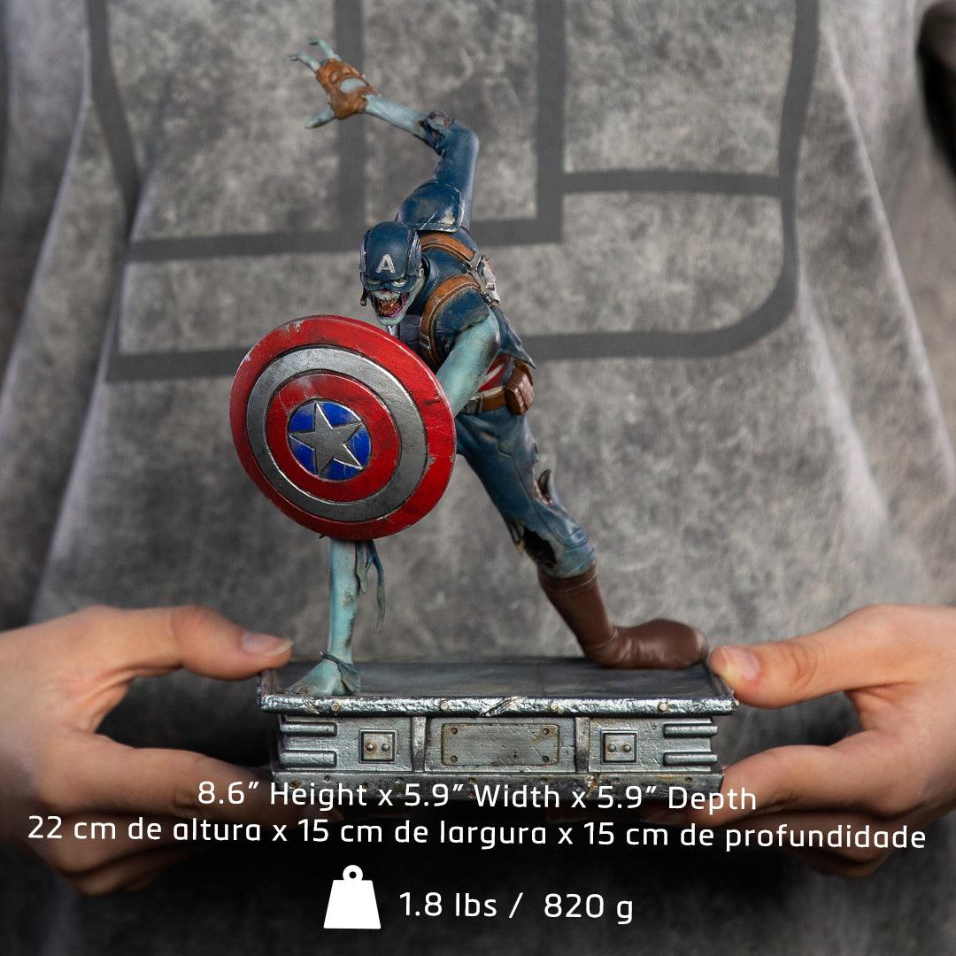 Iron Studios What If... Captain America Zombie Art Scale 1/10 Statue - Marvel Zombies Collectible for Display & Home Decor