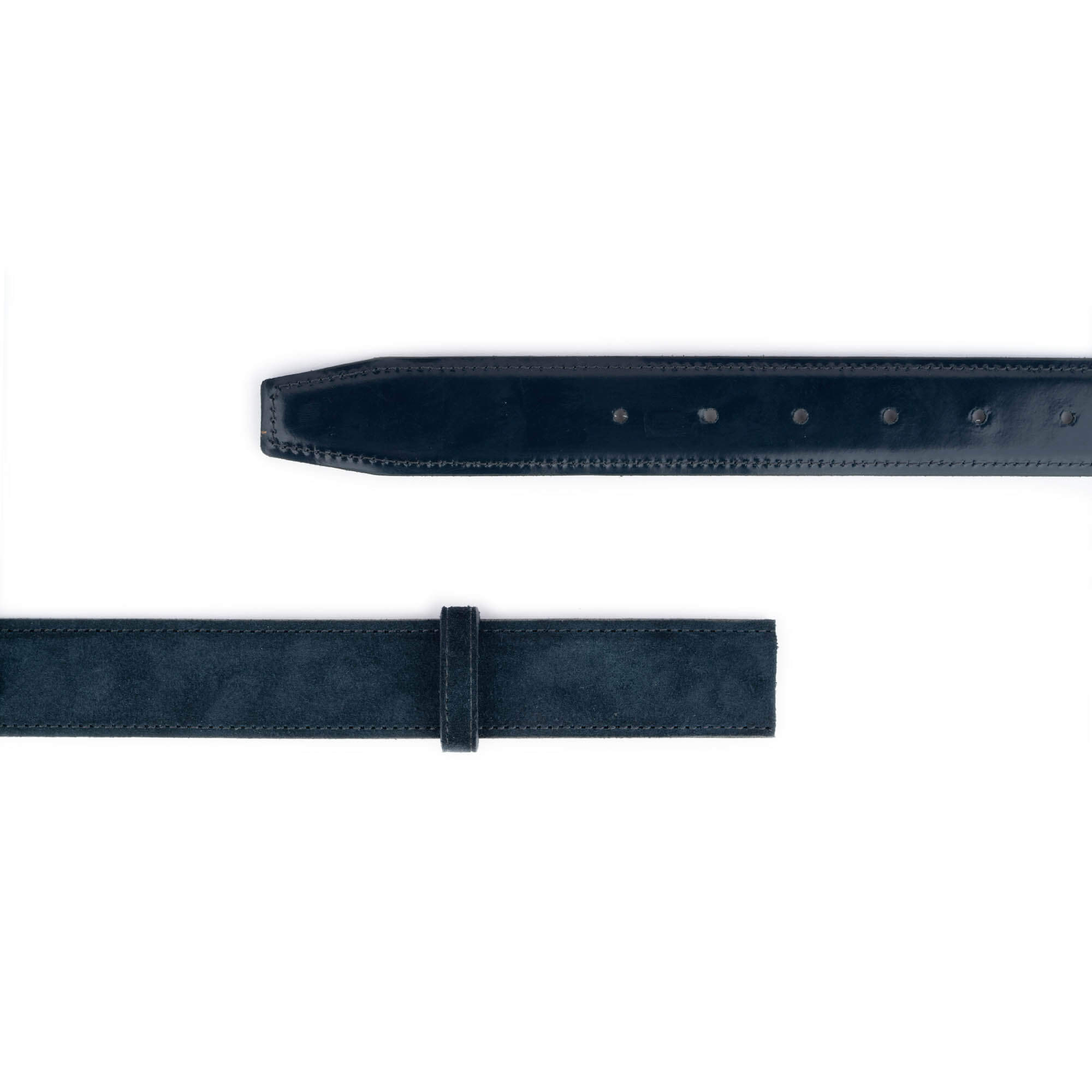 MontBlanc Reversible Dark Blue Suede Belt Strap - Replacement Buckle Accessory for Men's Dress Pants & Business Attire