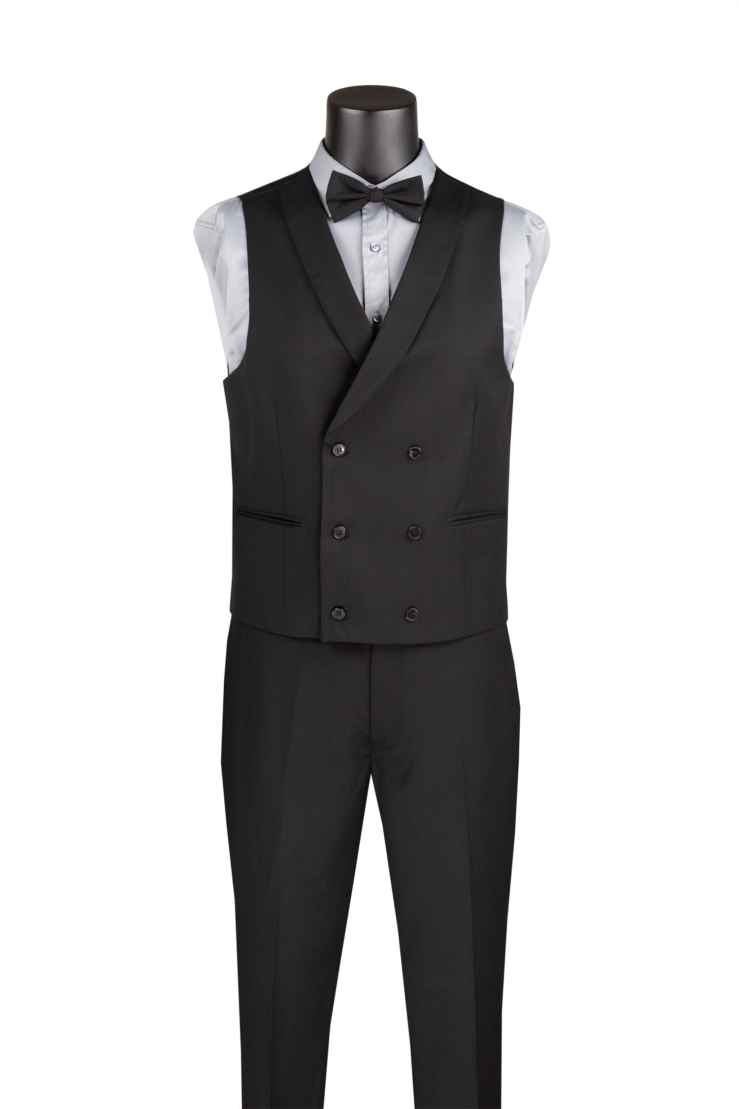 Italia Collection Slim Fit 3-Piece Suit - Single Button Formal Business Suit for Men in Black | Perfect for Weddings, Business Meetings & Special Occasions