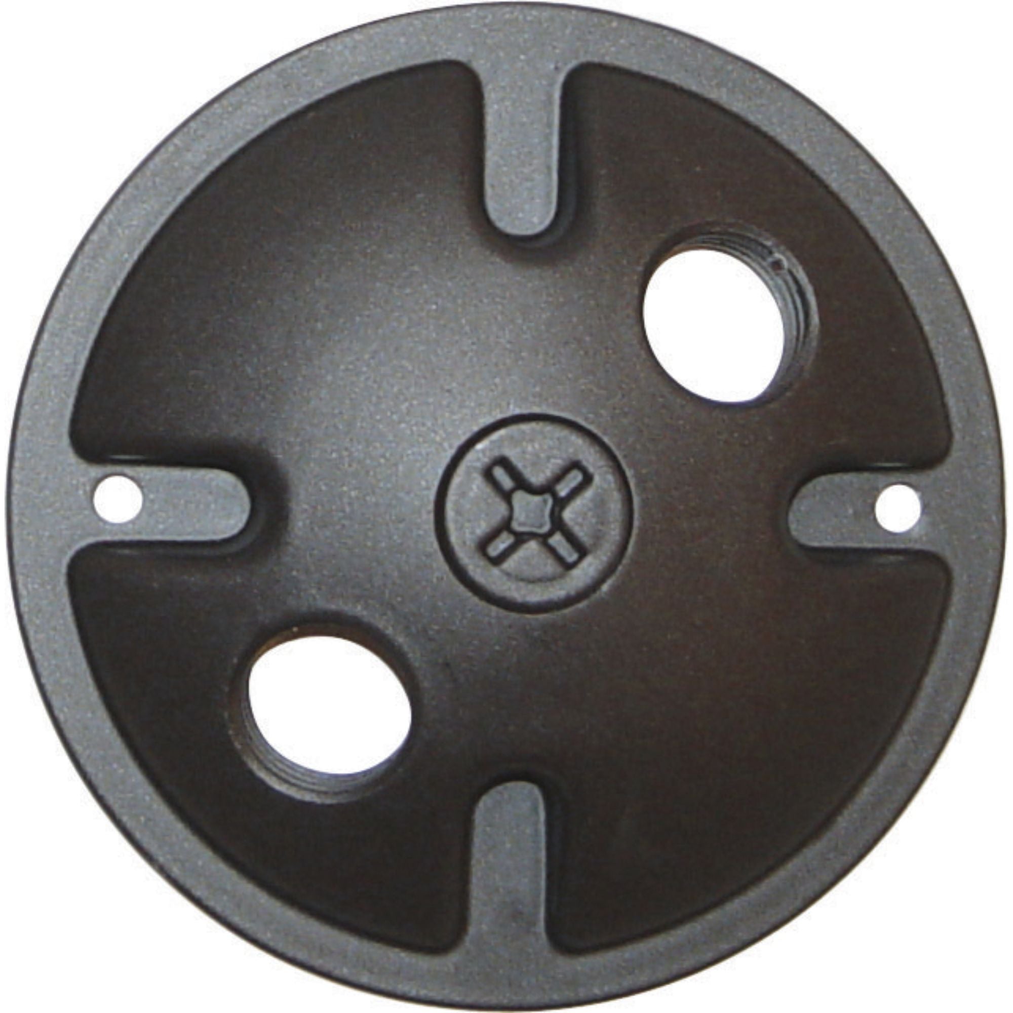 2-Light Die Cast Mounting Plate - Dark Gray Finish - Heavy Duty Fixture for Ceiling & Wall Lighting Installation