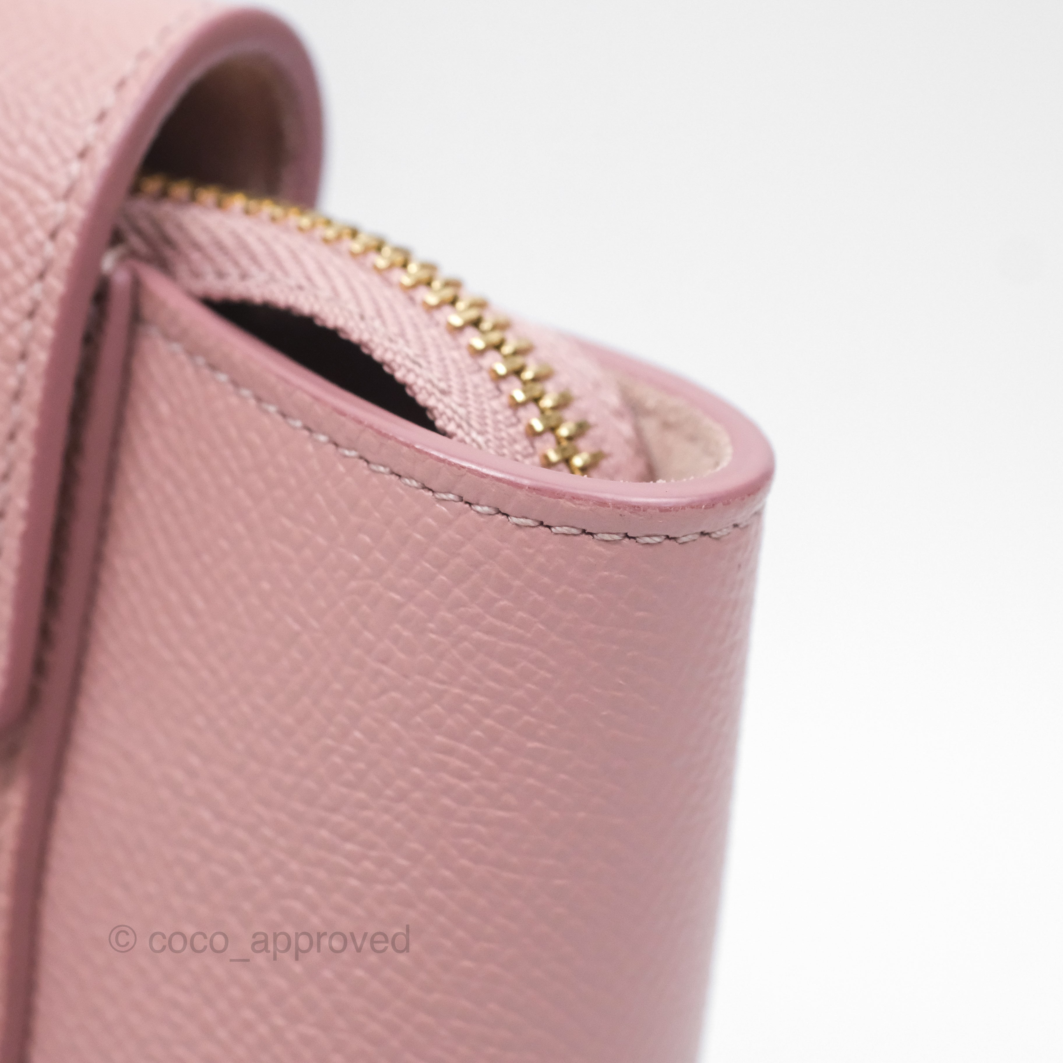 Celine Nano Belt Bag in Pink Grained Calfskin with Gold Hardware - Perfect for Everyday Use, Work & Travel