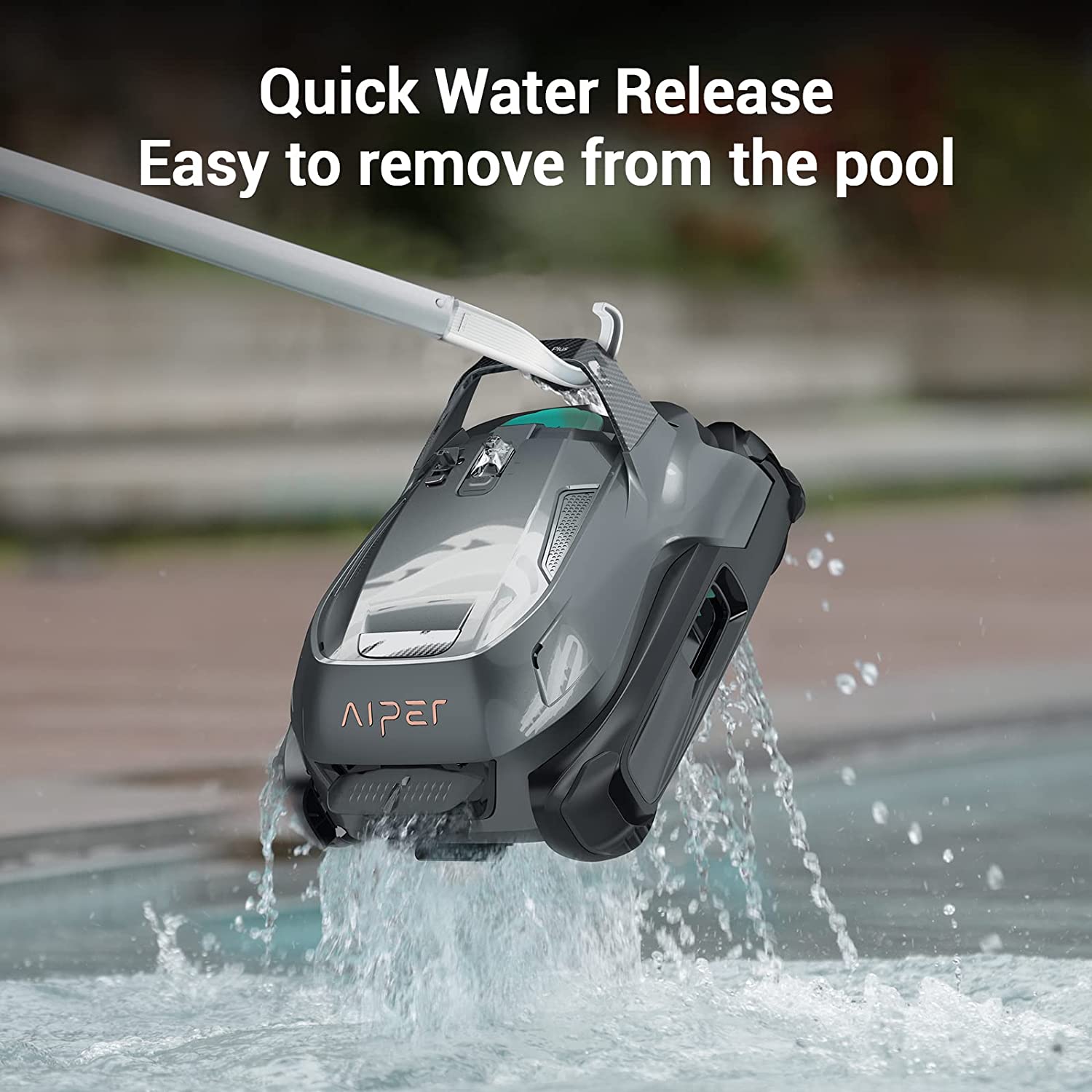 Aiper SEAGULL PLUS Cordless Robotic Pool Cleaner - Automatic Floor Cleaning for Inground Pools, Energy Efficient & Quiet Operation - Perfect for Backyard, Vacation Homes & Commercial Pools (Gray)