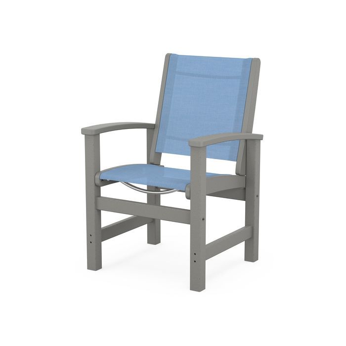 POLYWOOD Coastal Dining Chair - Weather-Resistant Outdoor Furniture, All-Weather Adirondack Chair for Patio, Deck, Garden & Poolside - Perfect for Backyard, Beach House & Waterfront Dining