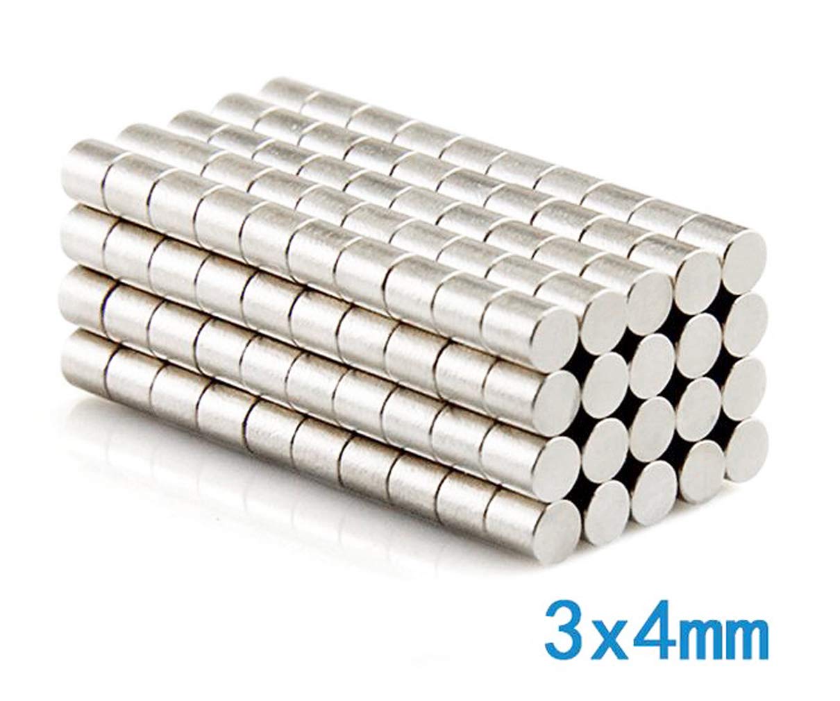 140-Piece Multi-Purpose Refrigerator Magnets for Crafts, DIY Projects & Office Use - 3x4mm Small Strong Magnets for Fridge, Whiteboard, Memo Boards & Home Organization