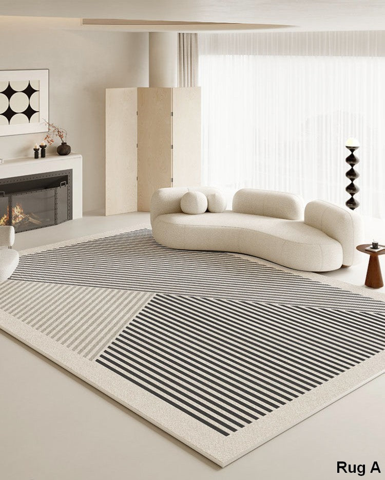 Modern Fluffy Area Rugs for Bedroom, Living Room & Office - Soft Contemporary Floor Rug for Under Sofa, Large Non-Slip Home Decor - Perfect for Cozy Spaces & High-Traffic Areas